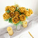 2 Bushes | 18inch Real Touch Gold Artificial Rose Flower Bouquet, Silk Long Stem Flower Arrangements
