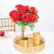2 Bushes | 18inch Real Touch Red Artificial Rose Flower Bouquet, Silk Long Stem Flower Arrangements
