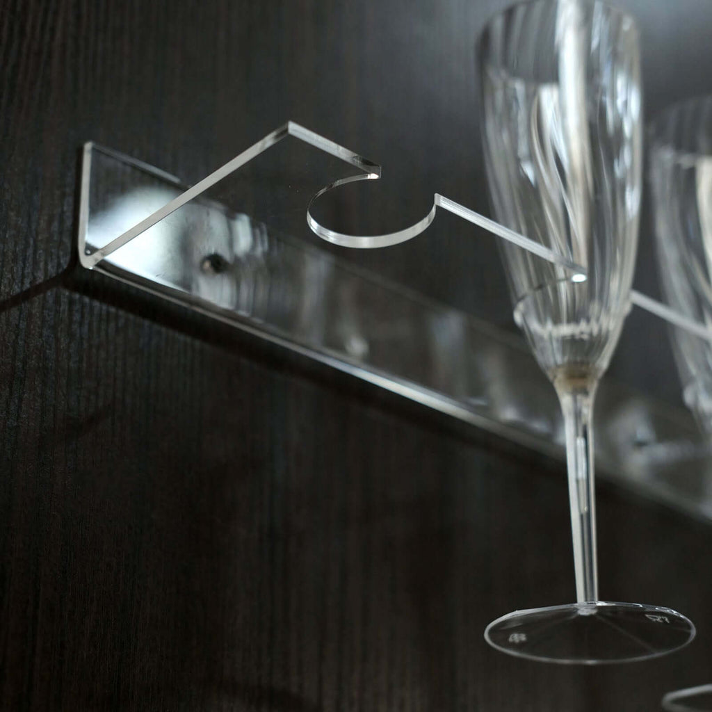 Acrylic Floating Wine Glass Holder Clear 21