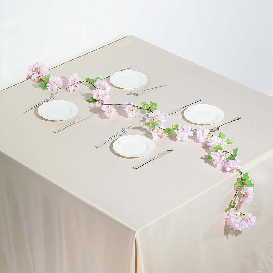 2 Pack | 7ft Blush/Rose Gold Artificial Cherry Blossom Flower Garland