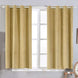 Champagne 330 GSM Premium Velvet Thermal Blackout Curtains Chrome Grommet Window Treatment Panels