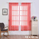 2 Pack | Coral Sequin Curtains With Rod Pocket Window Treatment Panels - 52x84inch