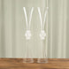 2 Pack | 27inch Clear Crystal Embellishment Trumpet Flower Vase, Reversible Plastic Centerpiece