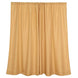 2 Pack Gold Polyester Event Curtain Drapes, 10ftx8ft Backdrop Event Panels With Rod Pockets 130 GSM