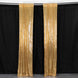 2 Pack Gold Sequin Event Curtain Drapes with Rod Pockets, Seamless Backdrop Event Panels
