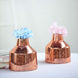 2 Pack | 8inch Rose Gold Mercury Glass Vases | Vessel Shaped Glass Flower Vase Centerpieces