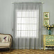 2 Pack | Silver Sheer Organza Curtains With Rod Pocket Window Treatment Panels - 52x108inch