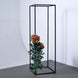 40 inch Matte Black Wedding Flower Stand | Metal Vase Column Stand | Geometric Centerpiece Vase