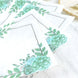 20 Pack | White And Green Floral Design Dinner Paper Napkins, Beverage Napkins