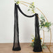 20ft Black Gauze Cheesecloth Fabric Wedding Arch Drapery, Window Scarf Valance, Boho Decor
