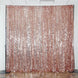 20ftx10ft Blush Rose Gold Big Payette Sequin Event Background Drapery Panel, Photo Backdrop Curtain