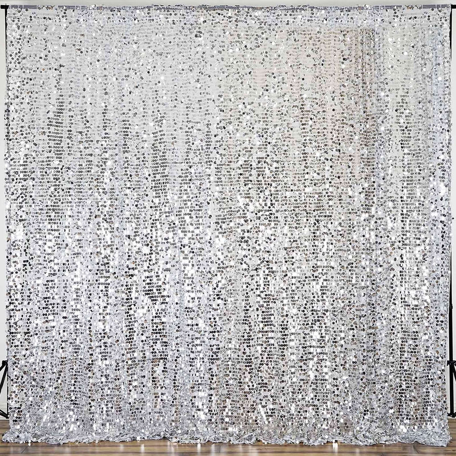 20ftx10ft Silver Big Payette Sequin Event Background Drapery Panel
