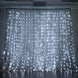 20ftx10ft White Sheer Organza w/Cool LED Lights Decorative Curtain Panel