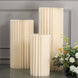 24inch Ivory Cylinder Display Column Stand, Pillar Pedestal Stand With Top Plate