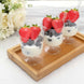 24 Pack | 5oz Clear Mini Ribbed Pedestal Disposable Snack Cups With Spoons