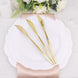 8inch Glossy Gold Heavy Duty Plastic Silverware Knives Cutlery, Premium Disposable Sleek Flatware
