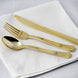 24 Pack Metallic Gold Heavy Duty Plastic Silverware Set, Disposable Cutlery Utensil Set