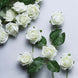 24 Roses | 2inch Ivory Artificial Foam Flowers With Stem Wire and Leaves