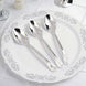 25 Pack | Silver Heavy Duty 7Inch Plastic Spoons, Disposable Silverware