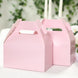 25 Pack Blush Candy Gift Tote Gable Boxes, Party Favor Treat Bags