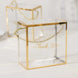 25 Pack Clear Gold Square Plastic Candy Gift Boxes with Rope Handles