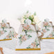 25 Pack Pink Peony Floral Mini Teapot Party Favor Boxes with Gold Edge Gift Boxes