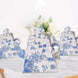 25 Pack White Blue Mini Teapot Party Favor Boxes with Chinoiserie Floral Print Gift Boxes