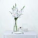 3 Stems | 36inch Tall White Artificial Silk Gladiolus Flower Spray Bush