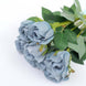 31inch | 24pcs Dusty Blue Long Stem Artificial Silk Roses Flowers