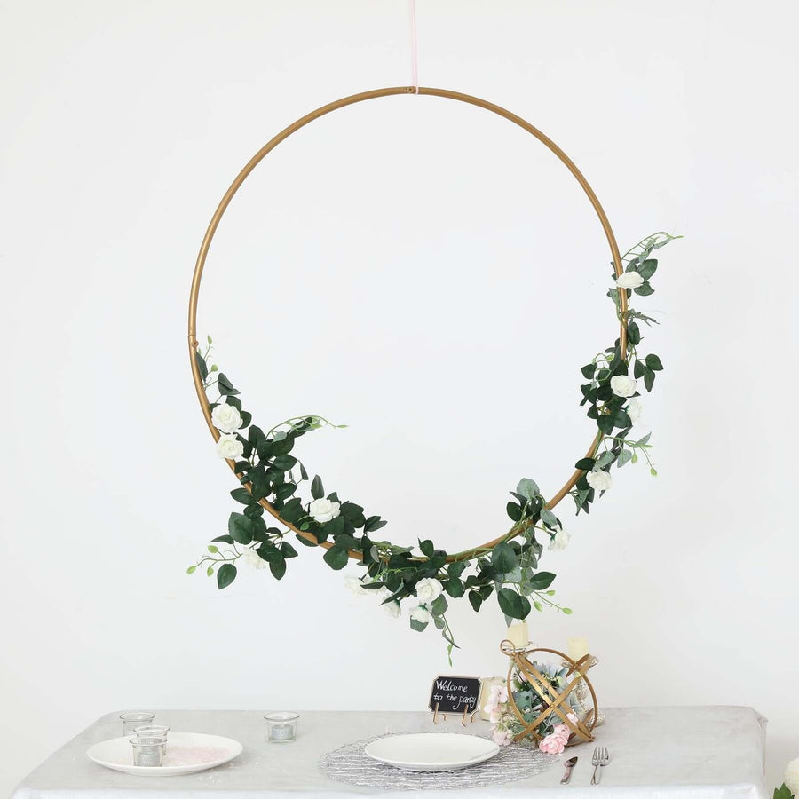 Metal Hoop Wreath, Floral Hoop, Wedding Hoops