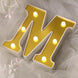 6 Gold 3D Marquee Letters | Warm White 7 LED Light Up Letters | M
