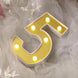 6" Gold 3D Marquee Numbers | Warm White 6 LED Light Up Numbers | 5