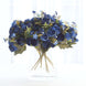 4 Pack 12inch Artificial Navy Blue Ranunculus Silk Flower Bridal Bouquets, Faux Buttercup Floral
