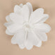 4 Pack | 12" White Life-Like Soft Foam Craft Dahlia Flower Heads