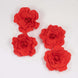 4 Pack | 16inch Large Red Real Touch Artificial Foam DIY Craft Roses
