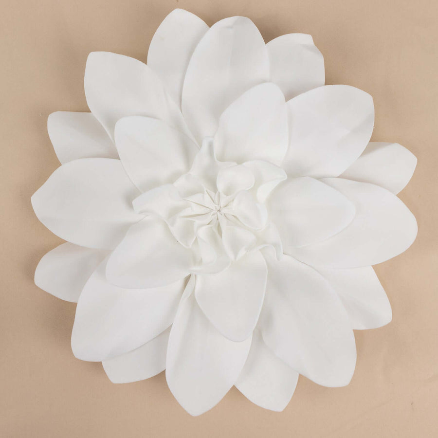 4 Pack | 16" White Real-Like Soft Foam Craft Daisy Flower Heads