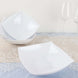 4 Pack | 32oz White Square Plastic Salad Bowls, Medium Disposable Serving Dishes