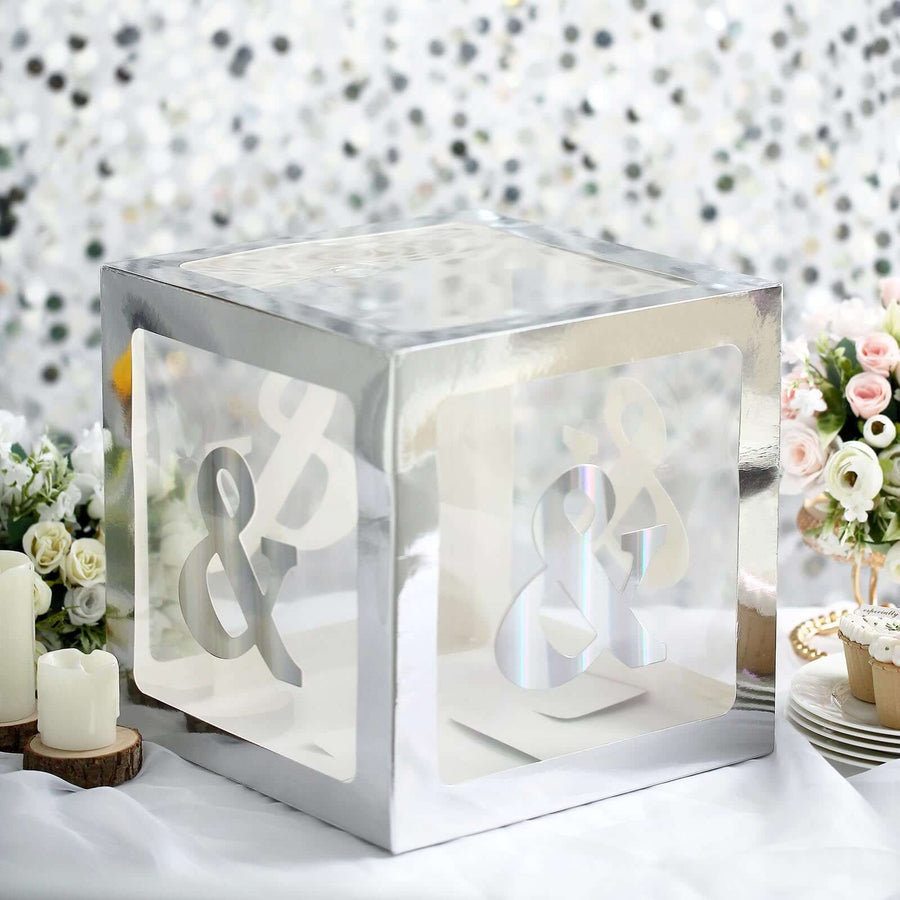 4 Pack | 5inch Iridescent Alphabet Symbol "&" Sticker Banners, Customizable Stick On Letters