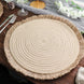 15inch Round Natural Rustic Burlap Jute Placemats Fringed Edges, Farmhouse Placemats with Trim