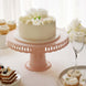 4 Pack | 13inch Blush / Rose Gold Round Footed Reusable Plastic Pedestal Cake Stands