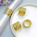 4 Pack | Shiny Gold Metal Wire Paper or Cloth Linen Napkin Rings