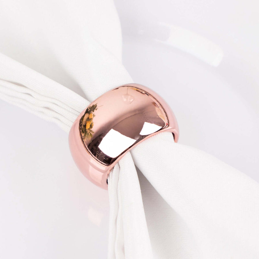 4 Pack Rose Gold/Blush Acrylic Napkin Rings