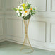 48inch Tall Gold Metal Wire Hourglass Flower Frame Stand, Open Frame Reversible Trumpet