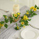 5.5ft | Yellow Artificial Daisy Magnolia Leaf Flower Garland Faux Vine