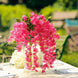 5 Pack | 44inches Fuchsia Artificial Silk Hanging Wisteria Flower Vines