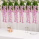 5 Pack | 44inch Lavender Lilac Artificial Silk Hanging Wisteria Flower Vines