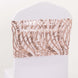 5 Pack Blush Rose Gold Wave Chair Sash Bands With Embroidered Sequins