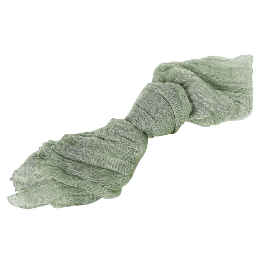 Green lightweight scarf with a soft, textured finish