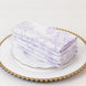 5-Pack French Toile Polyester Cloth Napkins – 17"x17" Lavender Lilac and White Reusable Table Napkin