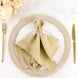 Champagne Cloth Napkins with Hemmed Edges, Reusable Polyester Dinner Linen Napkins - 17"x17"